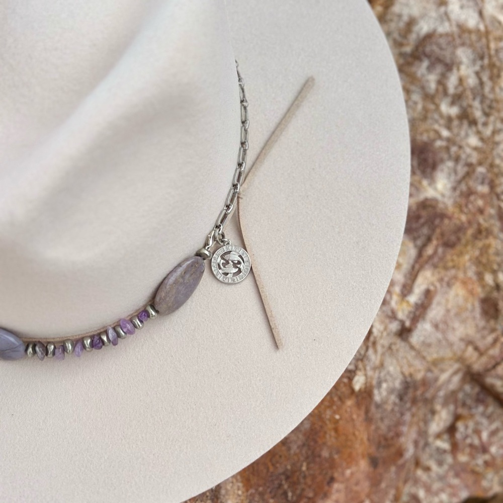 Purple Amethyst Pisces Hat Band - Picture 3 of 5
